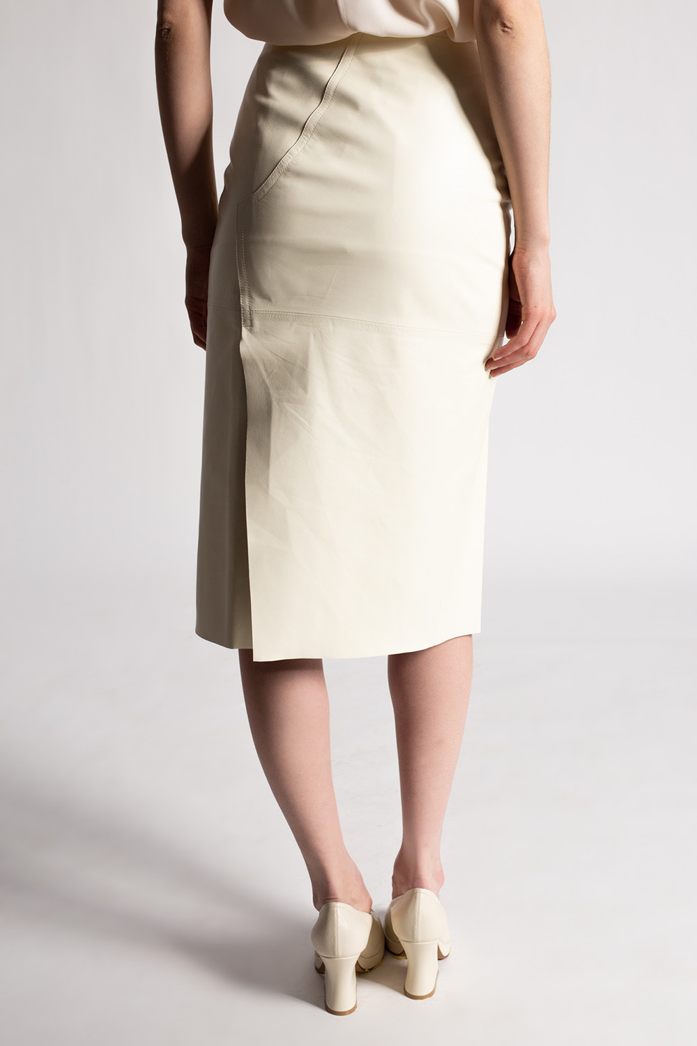 Marni Leather skirt with vents